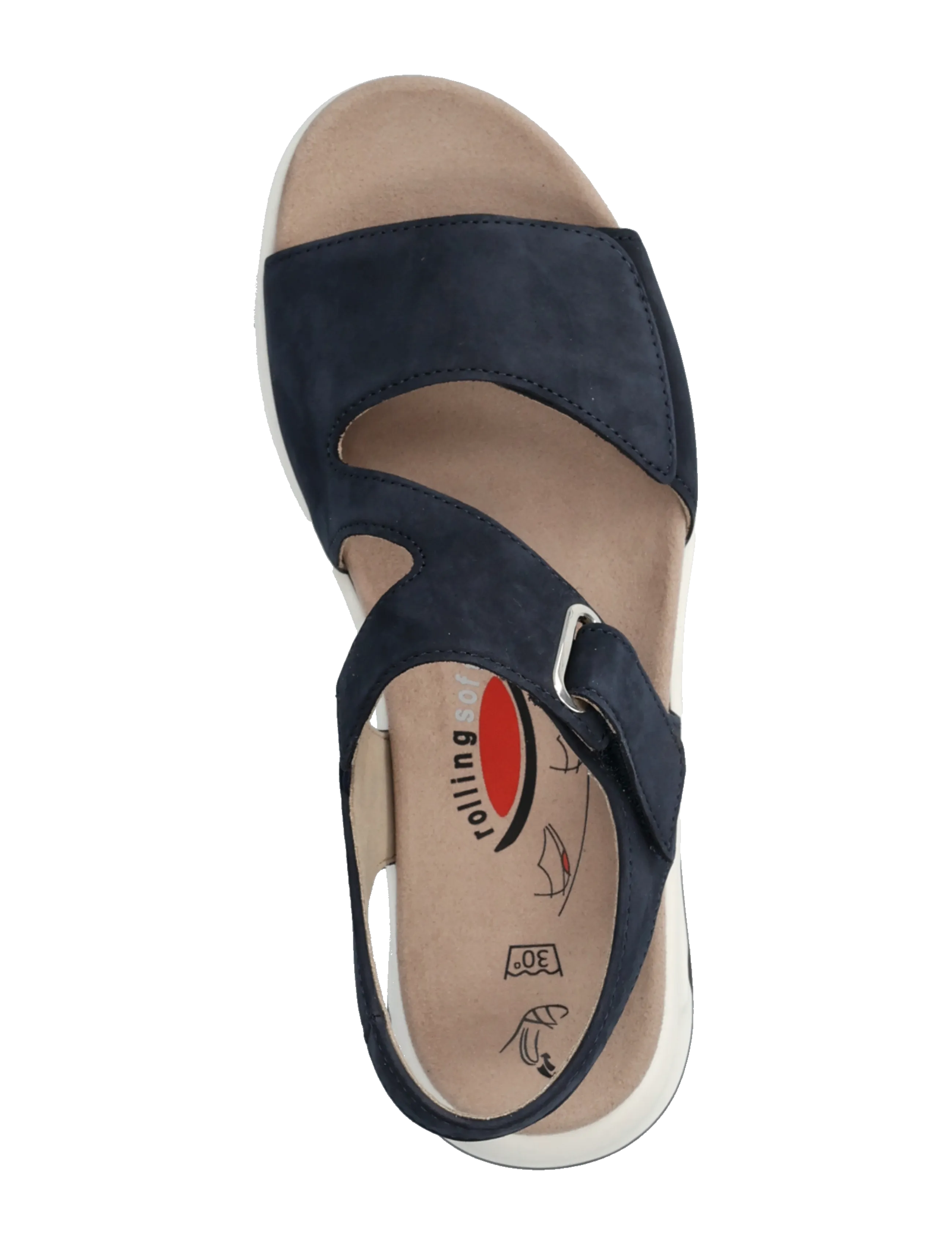 Gabor - rollingsoft sandal - flade sandaler - dark blue - 3