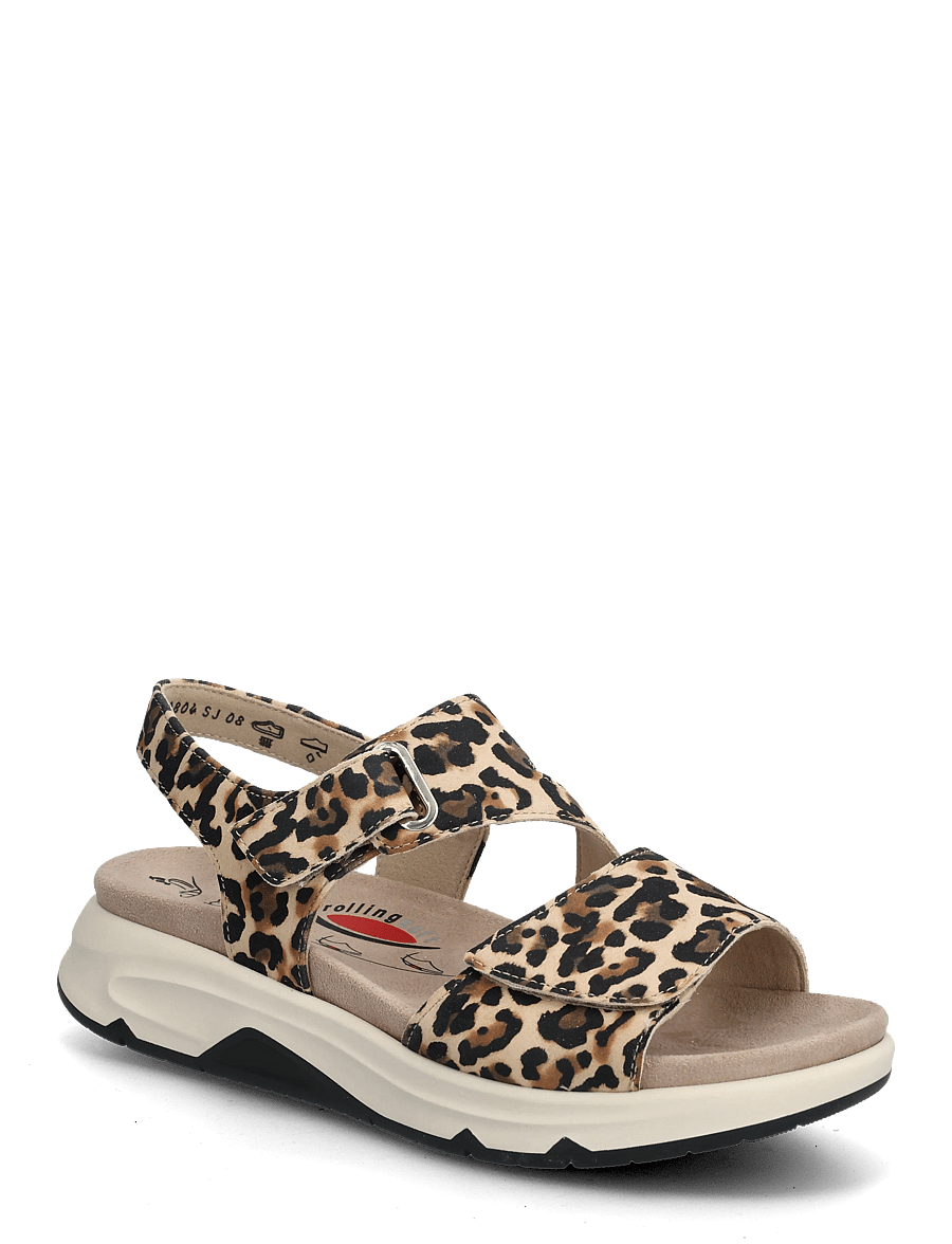 Gabor - rollingsoft sandal - flade sandaler - leopard - 0