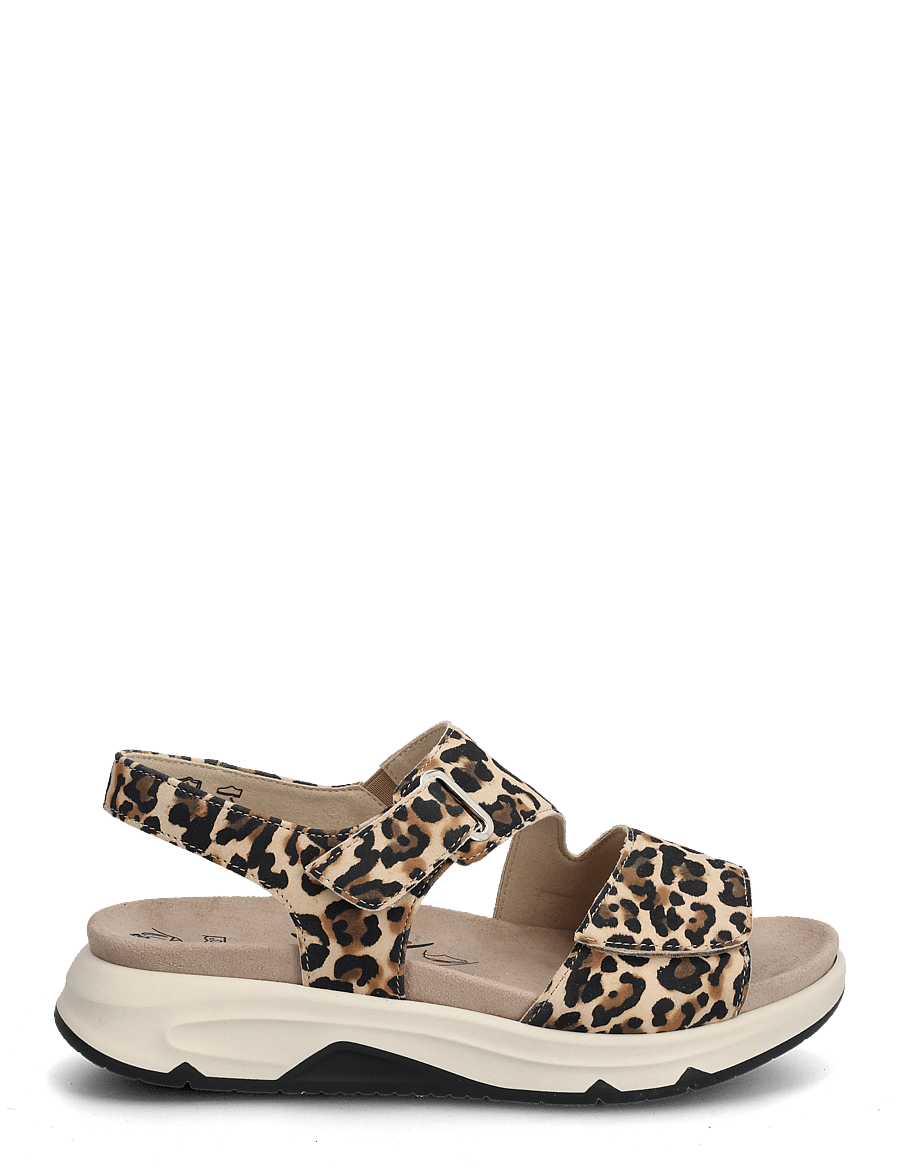 Gabor - rollingsoft sandal - flade sandaler - leopard - 1