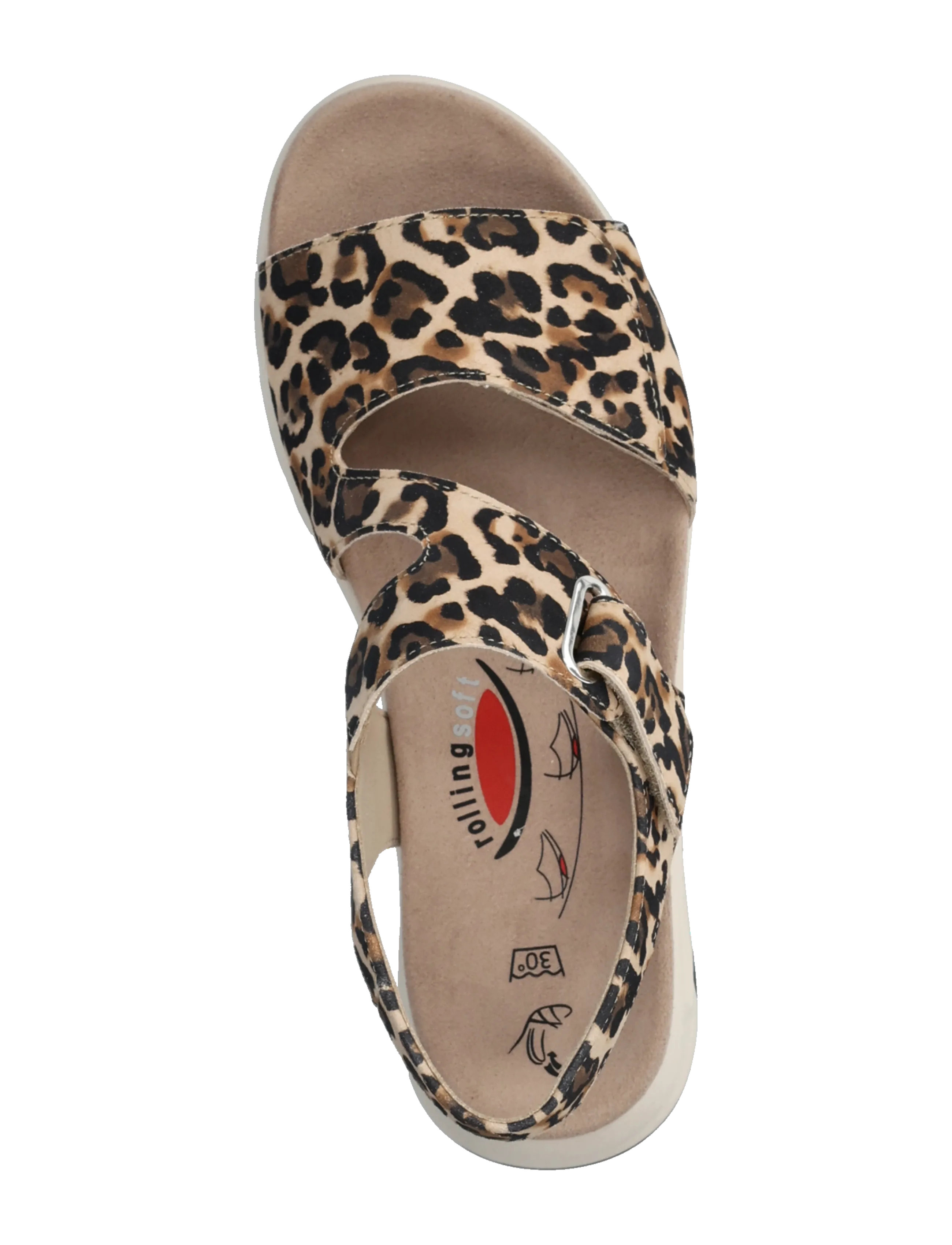 Gabor - rollingsoft sandal - flade sandaler - leopard - 3