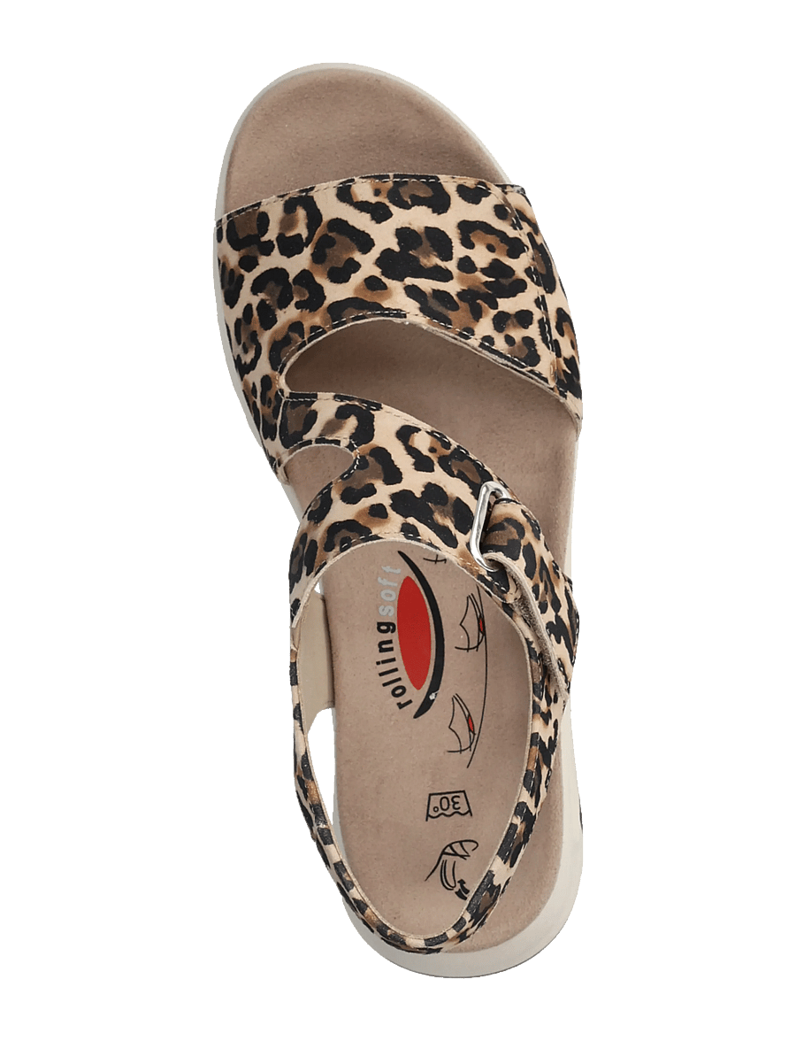 Gabor - rollingsoft sandal - flade sandaler - leopard - 3