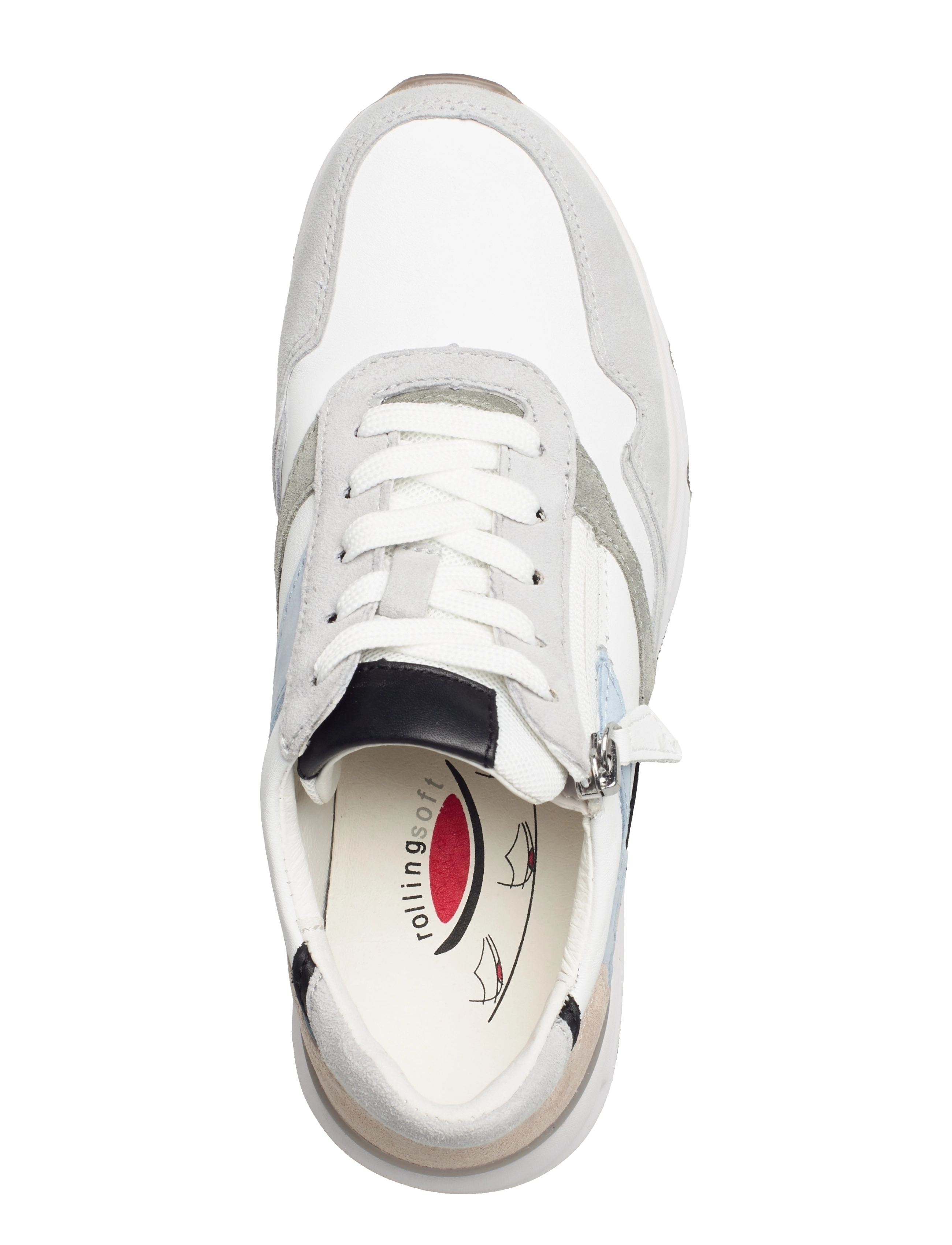 Gabor - rollingsoft sneaker - white - 3