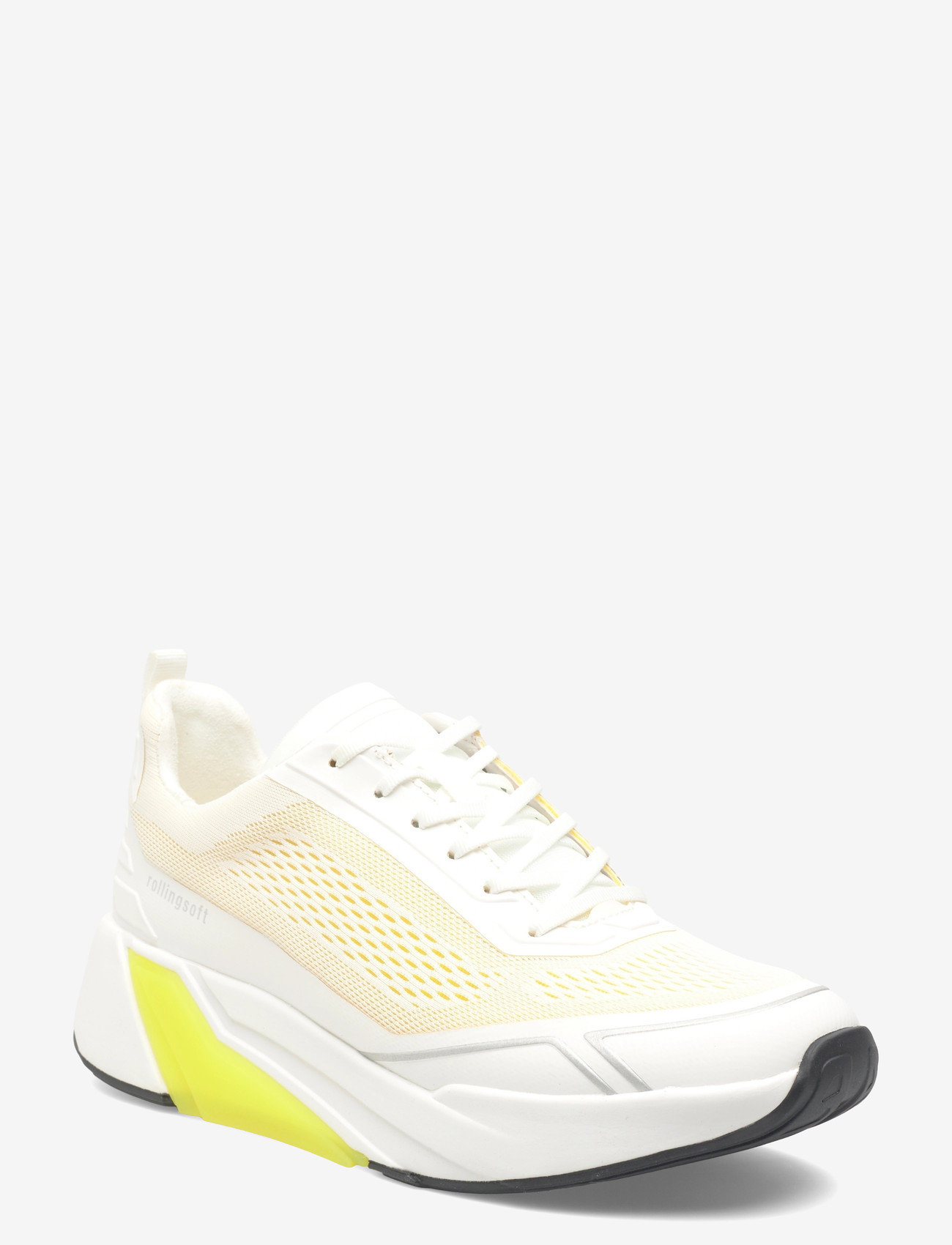 Gabor - rollingsoft sneaker - robustsed tossud - white, yellow - 0