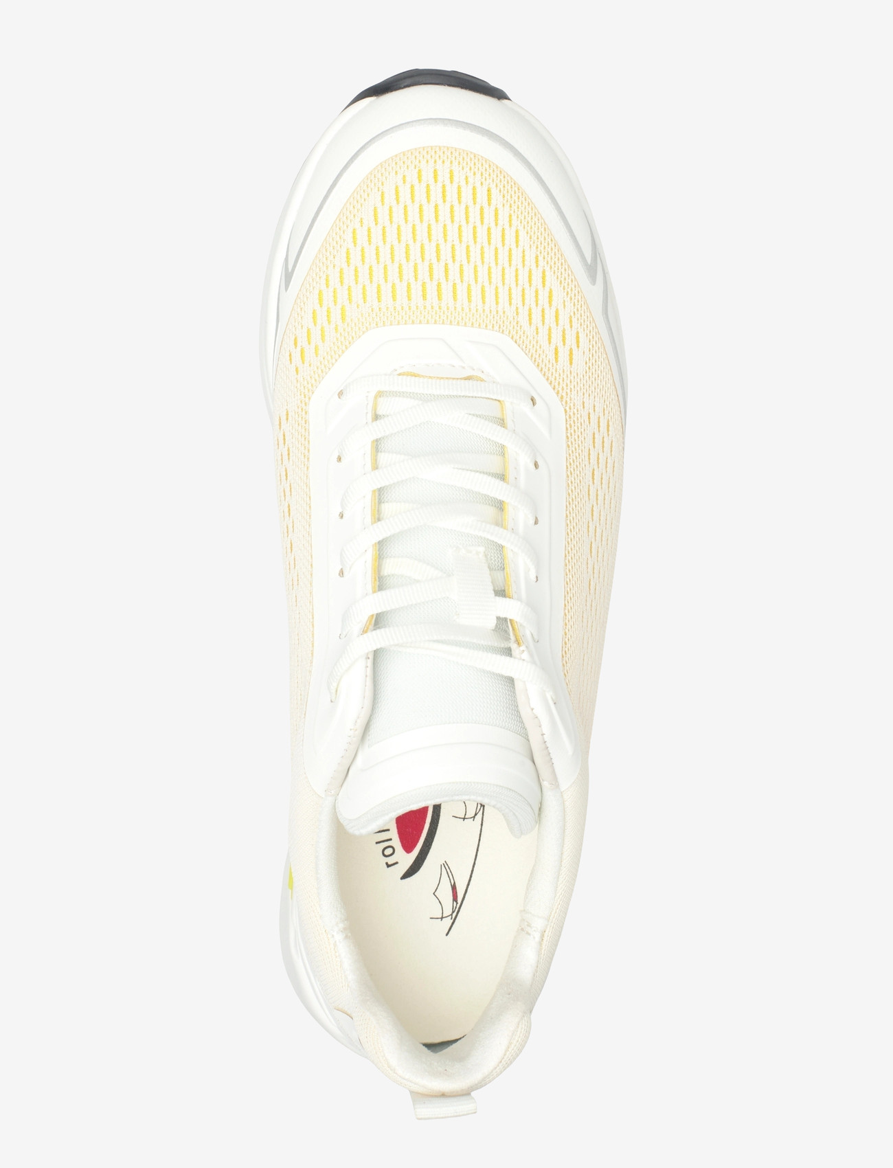 Gabor - rollingsoft sneaker - robustsed tossud - white, yellow - 3