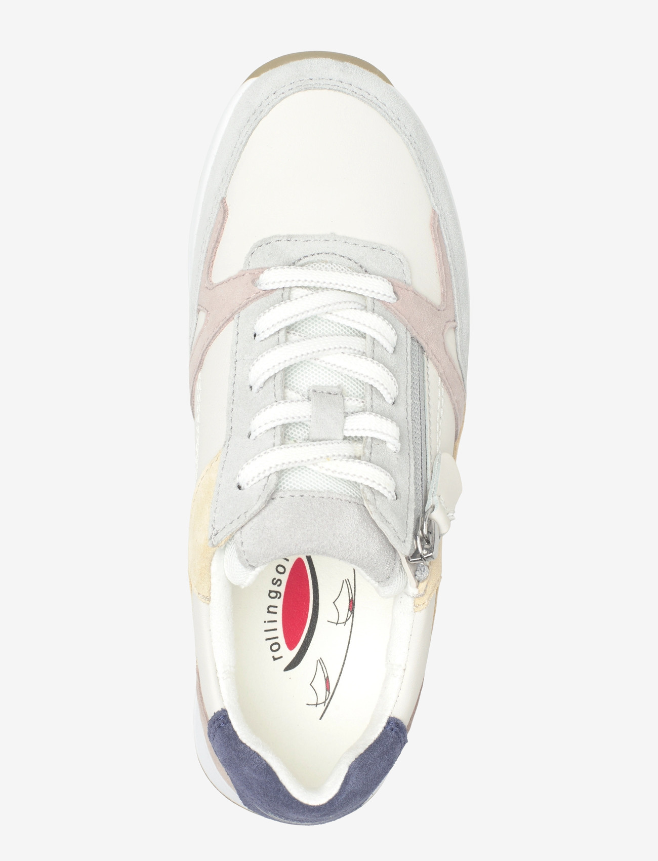 Gabor - rollingsoft sneaker - niedrige sneakers - light grey, off white, soft yellow, dusty rose, blue - 3