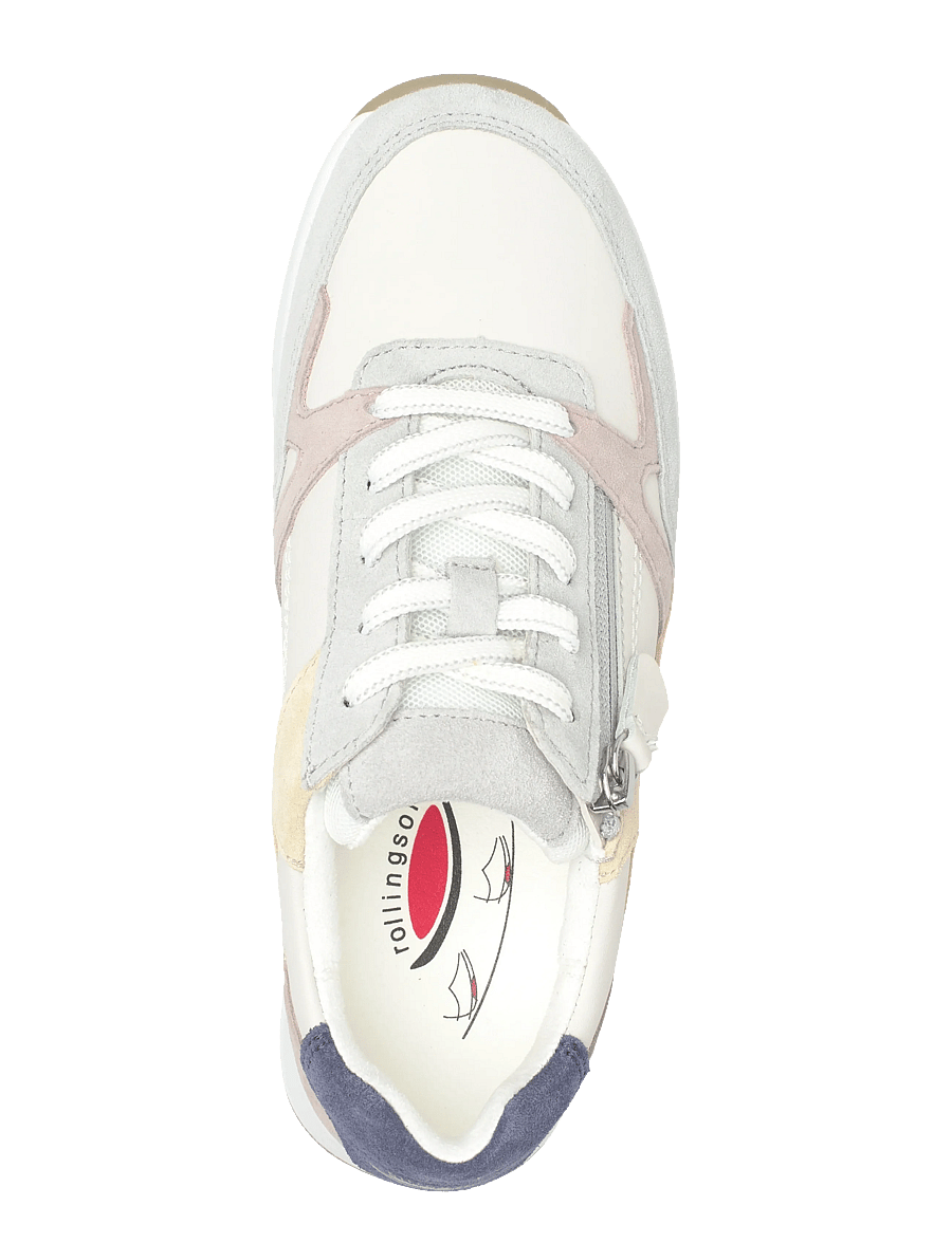 Gabor - rollingsoft sneaker - niedrige sneaker - light grey, off white, soft yellow, dusty rose, blue - 3