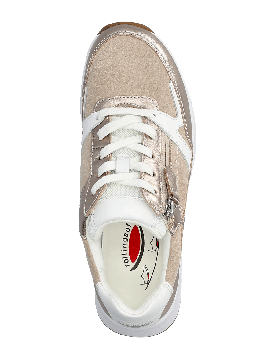 Gabor - rollingsoft sneaker - madala säärega tossud - soft gold, sand, creme - 3