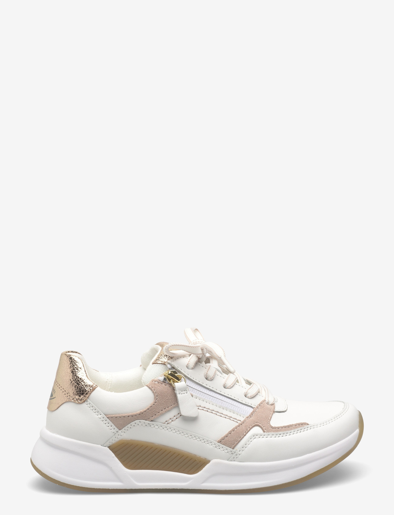 Gabor - rollingsoft sneaker - low top sneakers - white, sand, soft gold - 1