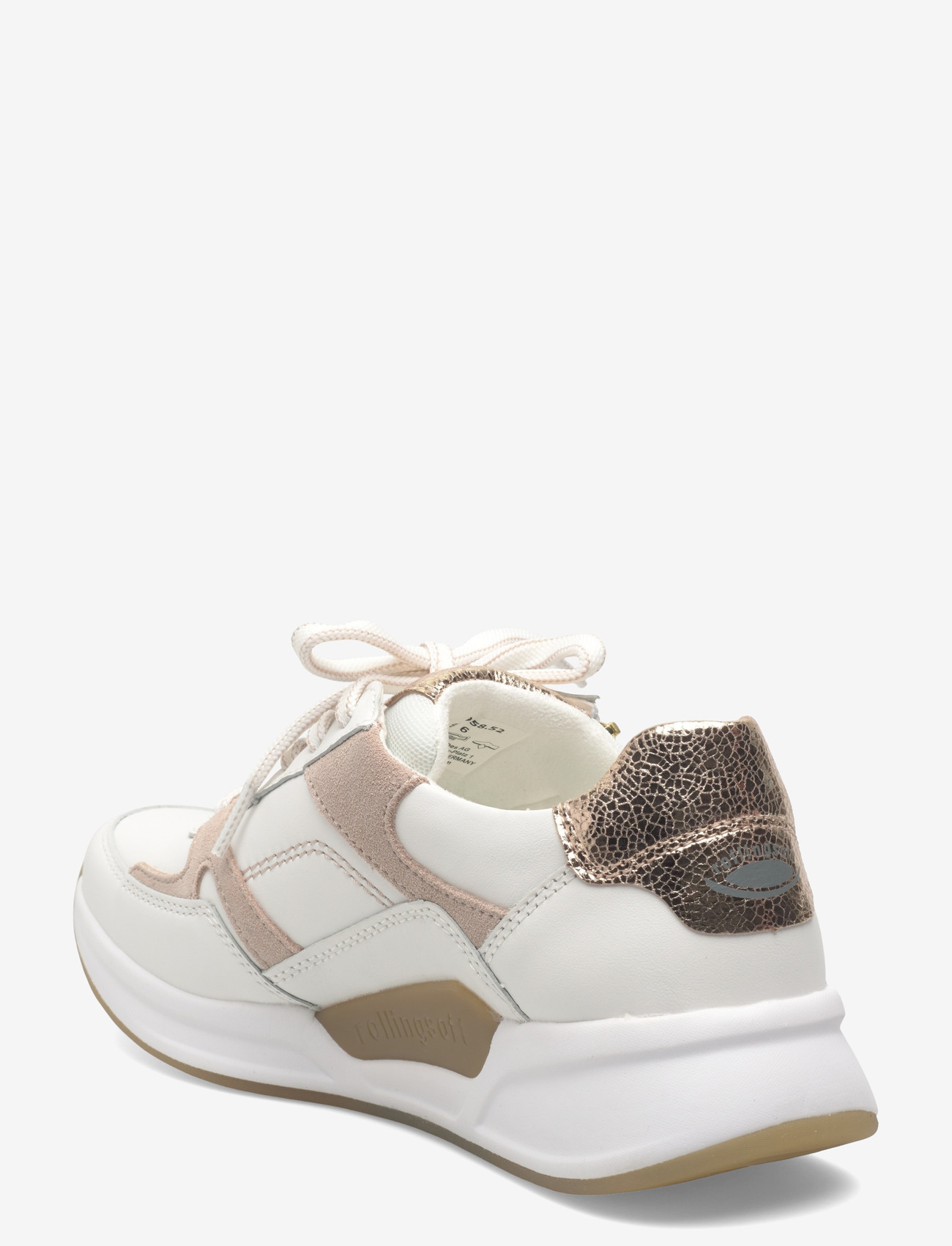 Gabor - rollingsoft sneaker - low top sneakers - white, sand, soft gold - 2