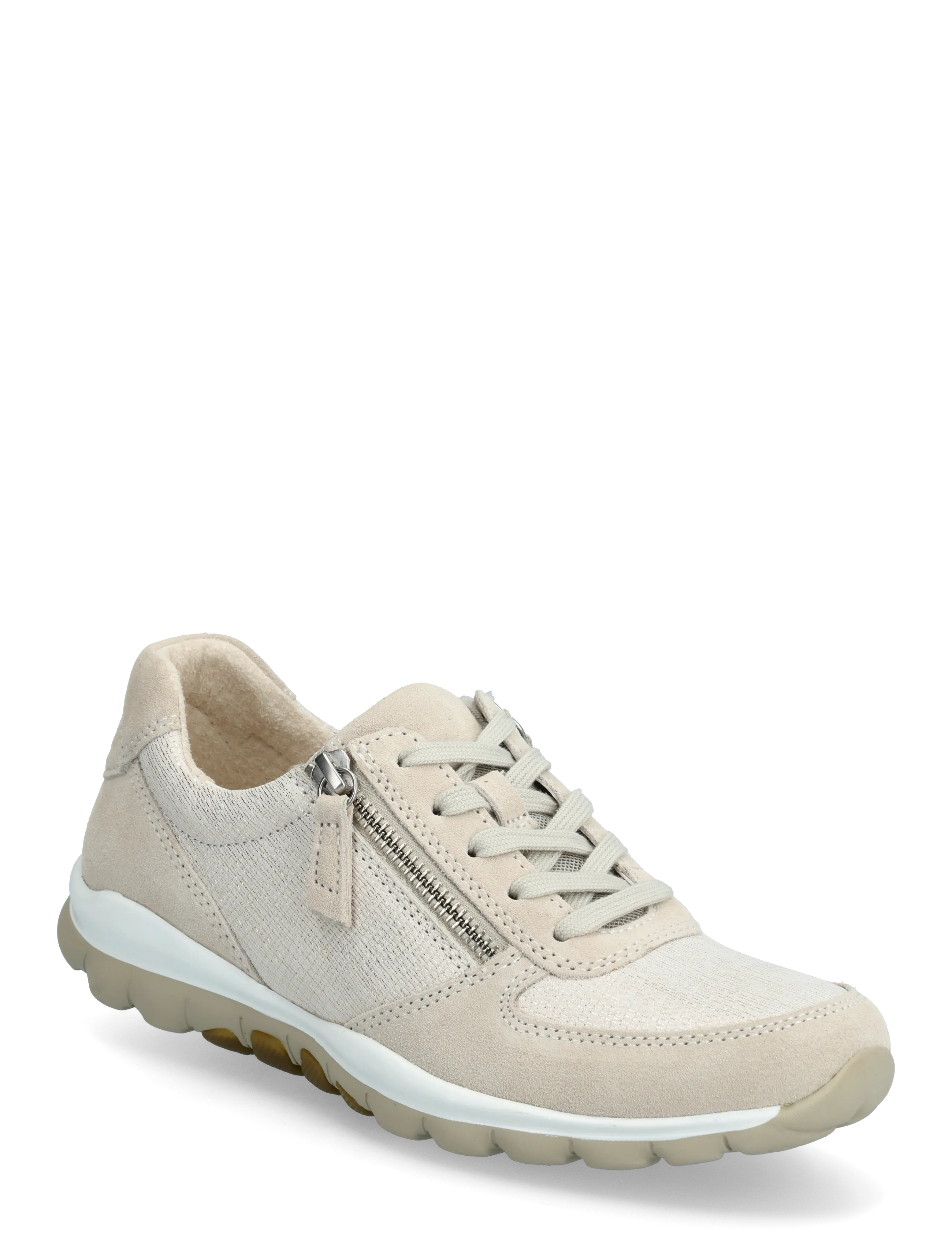 Gabor Rollingsoft Sneaker, Kvinder, Lynlås Sneaker, Beige, Str: 39