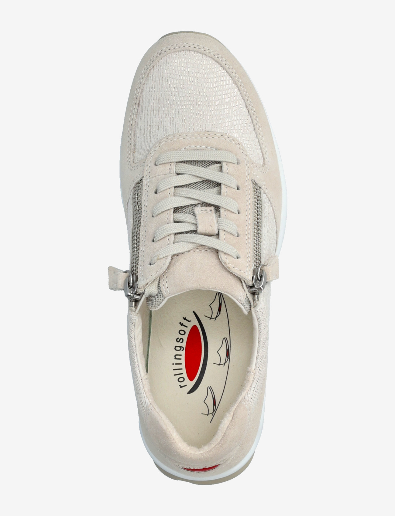Gabor - rollingsoft sneaker - konfirmationstøj - multi cream - 3