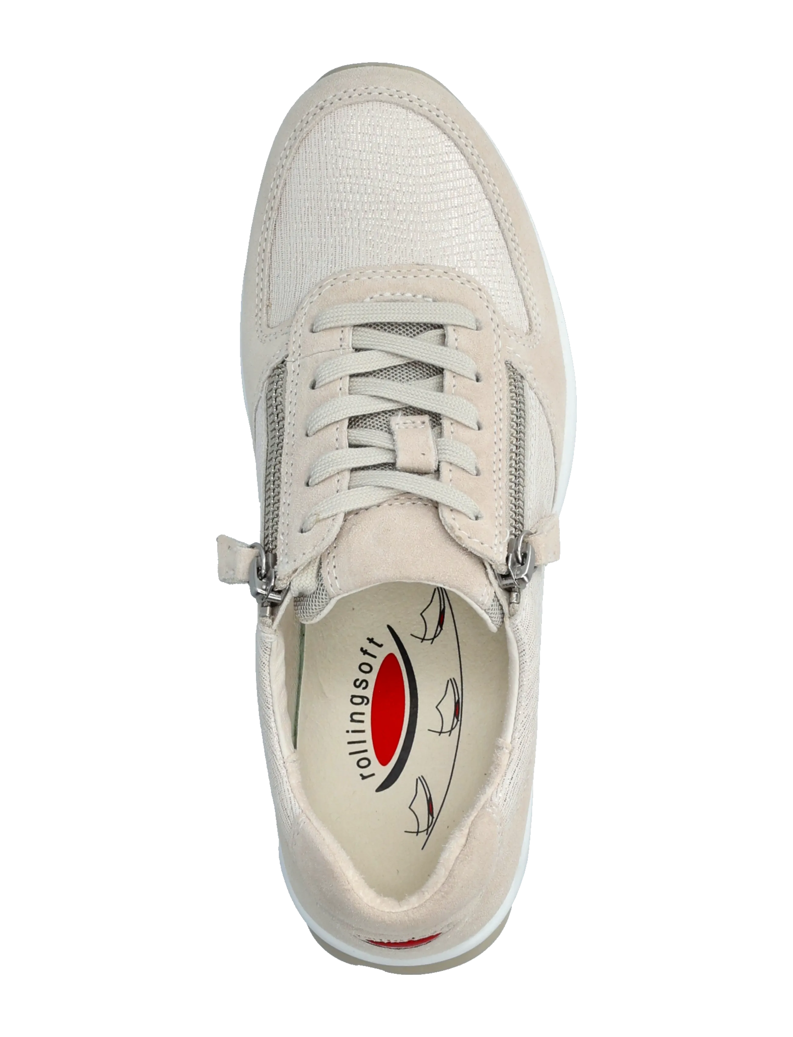 Gabor - rollingsoft sneaker - sneaker - multi cream - 3