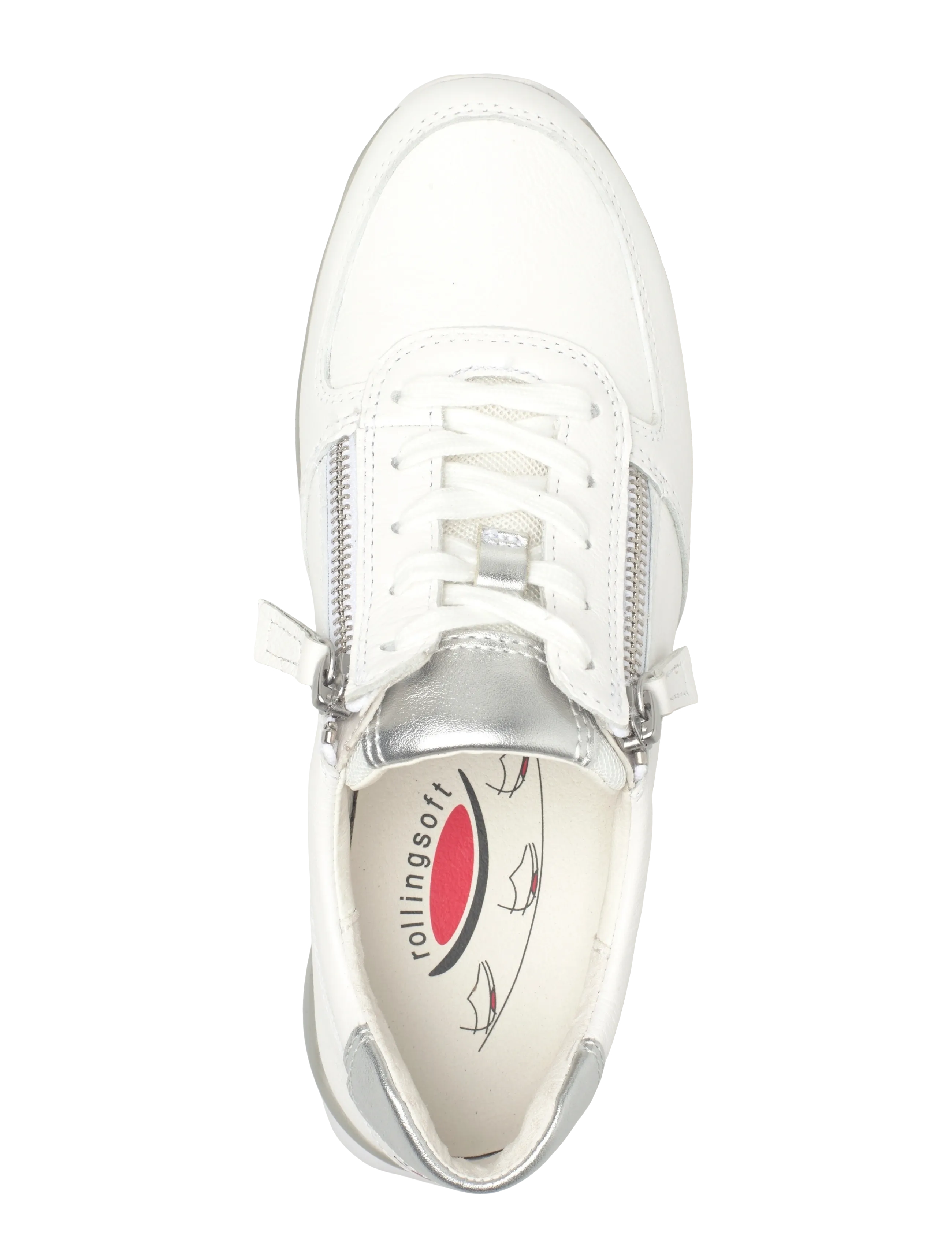 Gabor - rollingsoft sneaker - sneaker - white, silver - 3