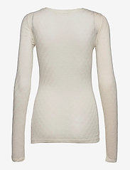 Gai+Lisva - Fermi L/S Silk Top - long-sleeved tops - off white - 2