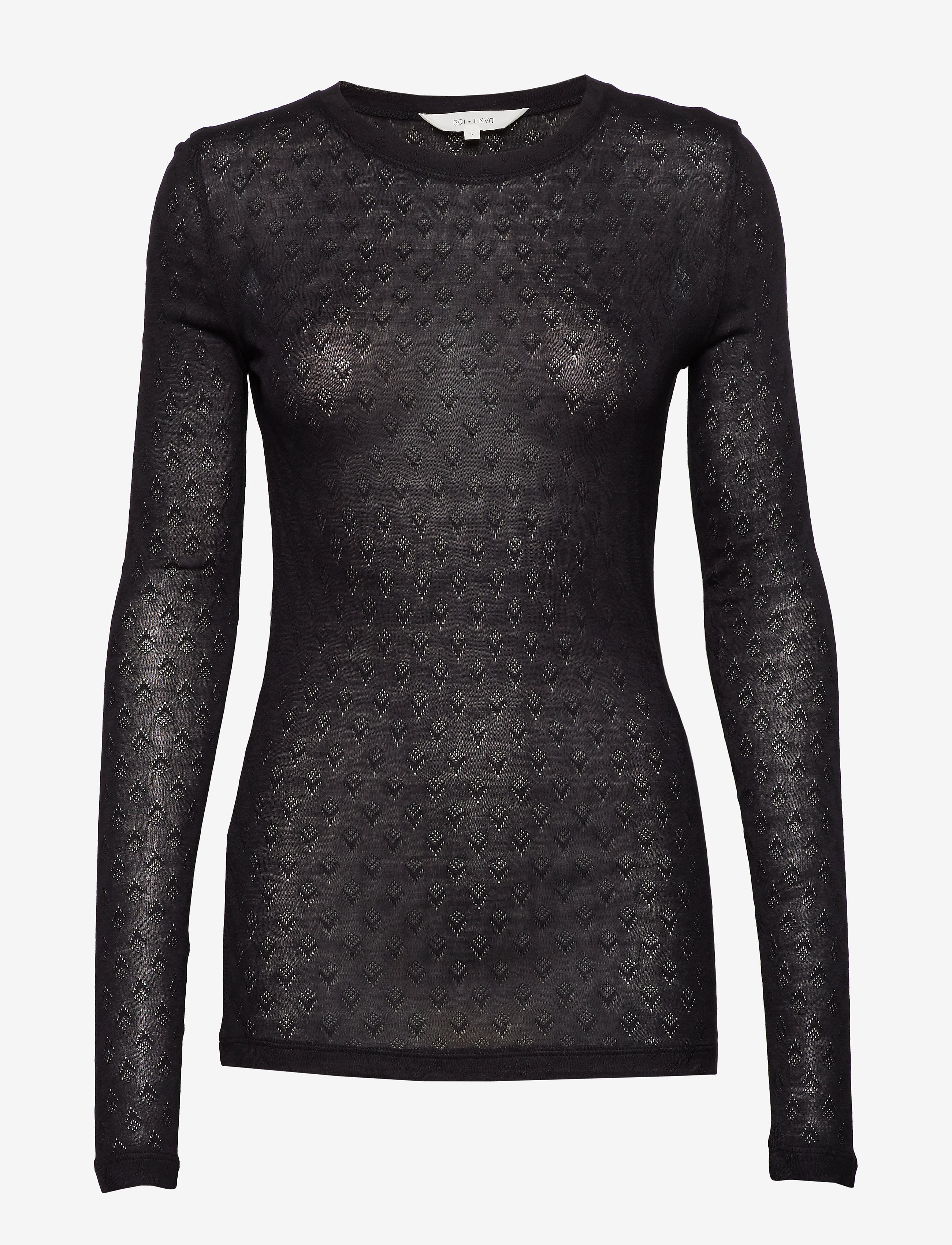 Fermi L/S Silk Top - STRETCH LIMO BLACK