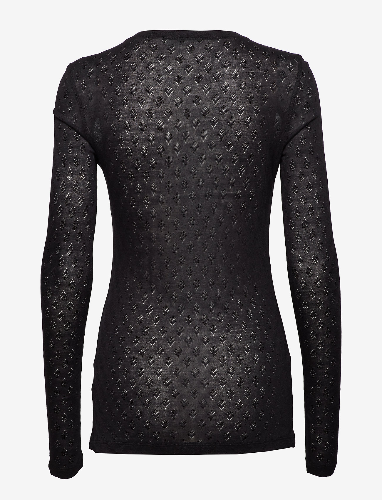 Gai+Lisva - Fermi L/S Silk Top - langärmlige tops - stretch limo black - 2