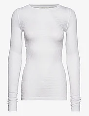 Gai+Lisva - Fermi L/S Silk Top - t-shirts met lange mouwen - white - 1