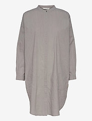 Oline Cotton Shirt Dress - SILVER SCONE