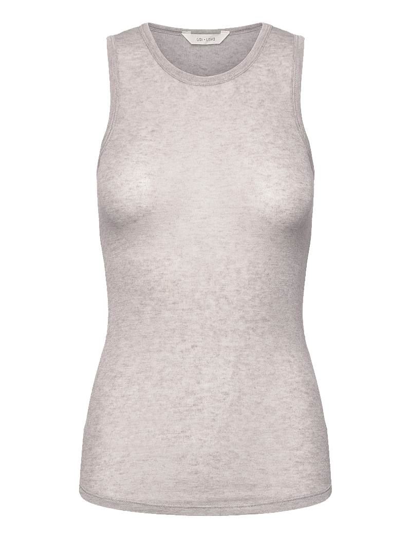 Gai+Lisva - Alberte Wool Top - tanktops - light grey melange - 1