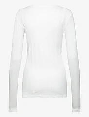 Gai+Lisva - Thyra L/S Cotton Top Drop Needle GO - t-shirt & tops - white - 3