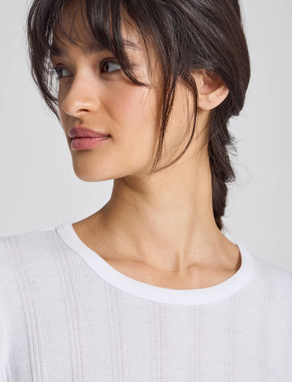 Gai+Lisva - Thyra L/S Cotton Top Drop Needle GO - långärmade toppar - white - 4