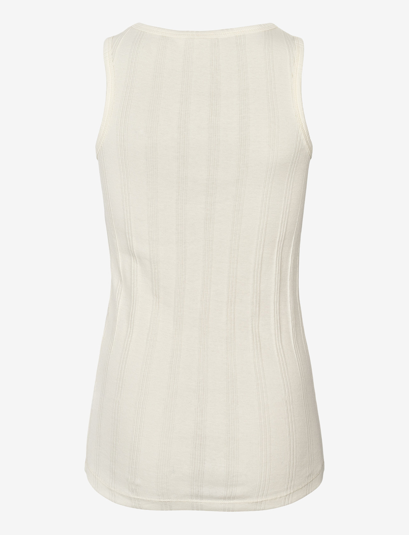 Gai+Lisva - Alberte Cotton Top Drop Needle GOTS - tanktops - off white - 2