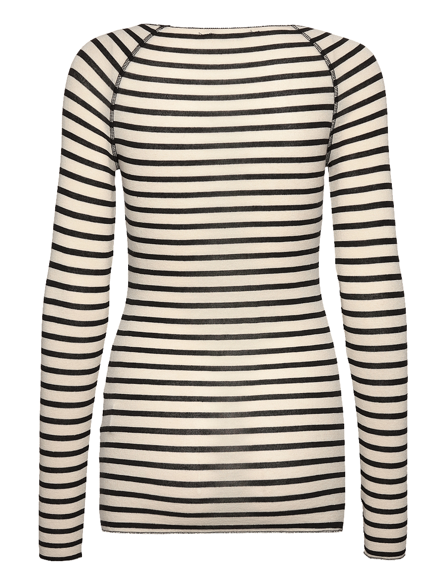 Gai+Lisva - Amalie L/S Sailor Wool Top - t-shirts met lange mouwen - ecru sailor stripe - 2