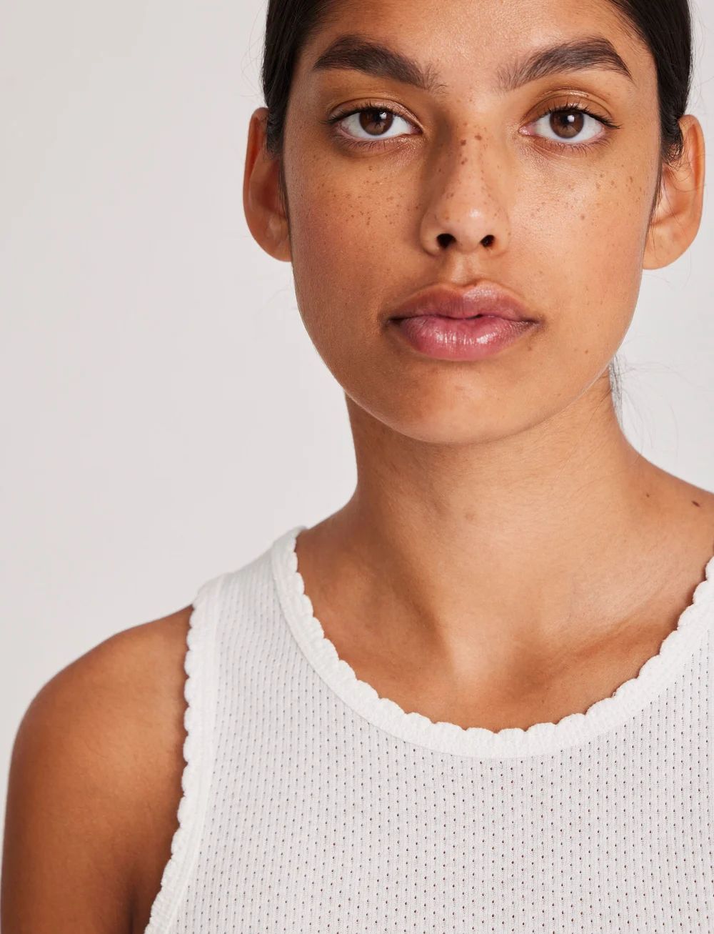 Gai+Lisva - Mille S´less Cotton Top GOTS 243975 - Ärmellose tops - white - 4
