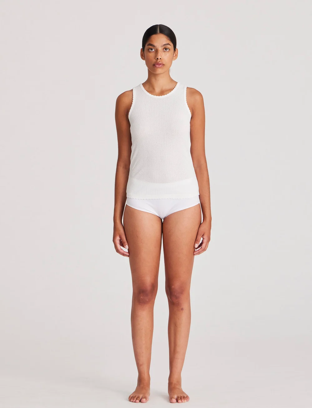 Gai+Lisva - Mille S´less Cotton Top GOTS 243975 - Ärmellose tops - white - 5