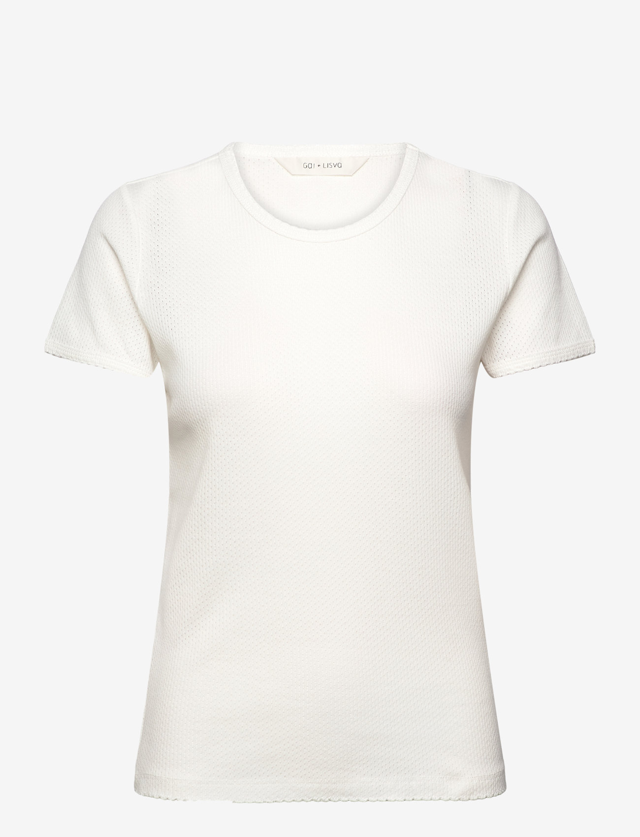 Gai+Lisva - Chrisstine Short Sleeve Cotton Top - t-shirts - white - 1