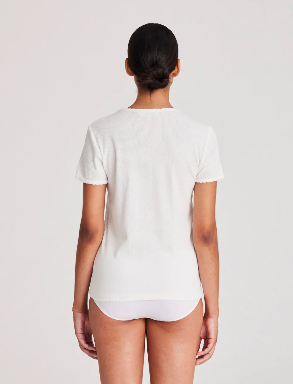 Gai+Lisva - Chrisstine Short Sleeve Cotton Top - t-särgid - white - 3