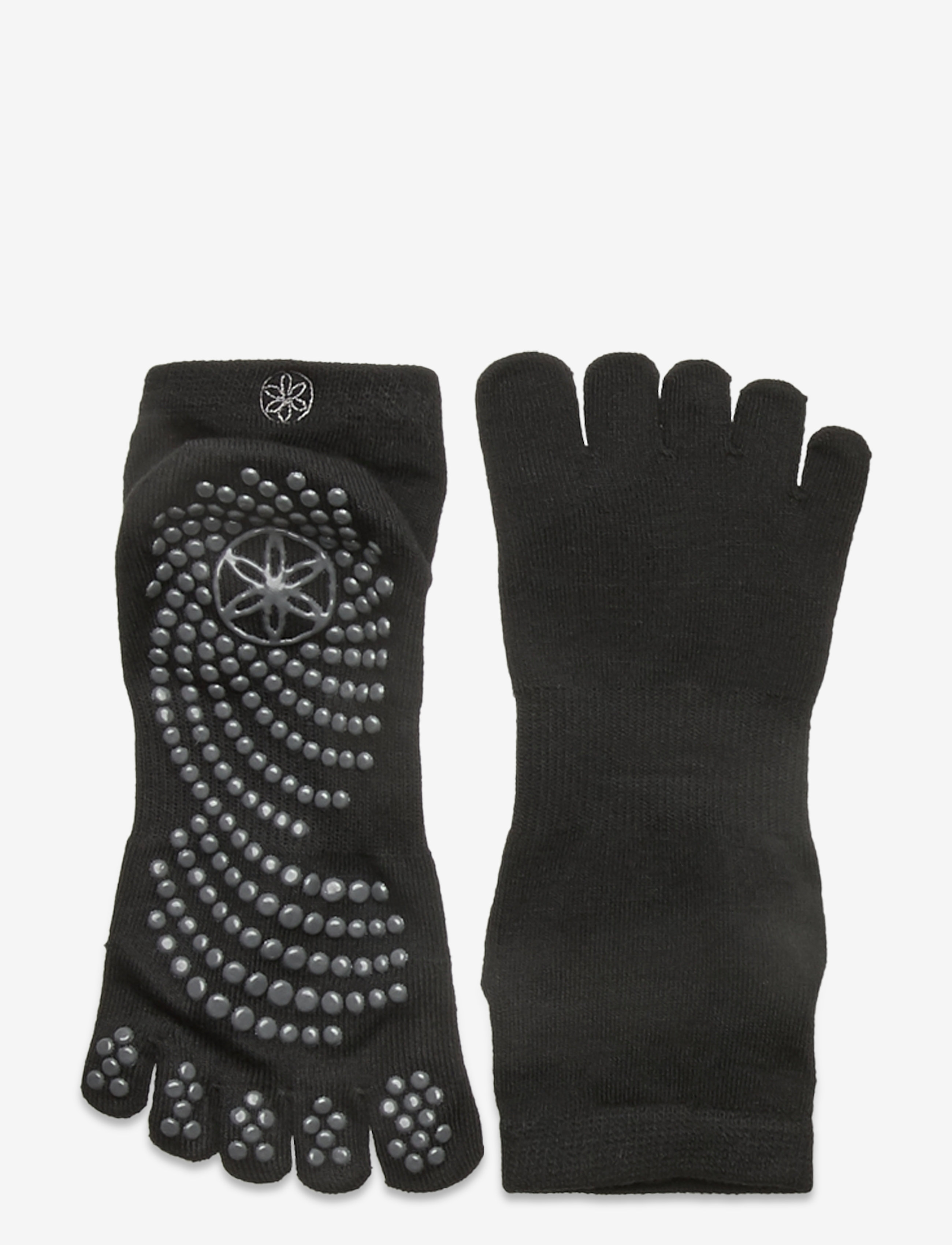 Gaiam Gaiam Grey Grippy Yoga Socks, M/L(41-42, Black, Yoga-Udstyr > Yoga-Strømper, Dame
