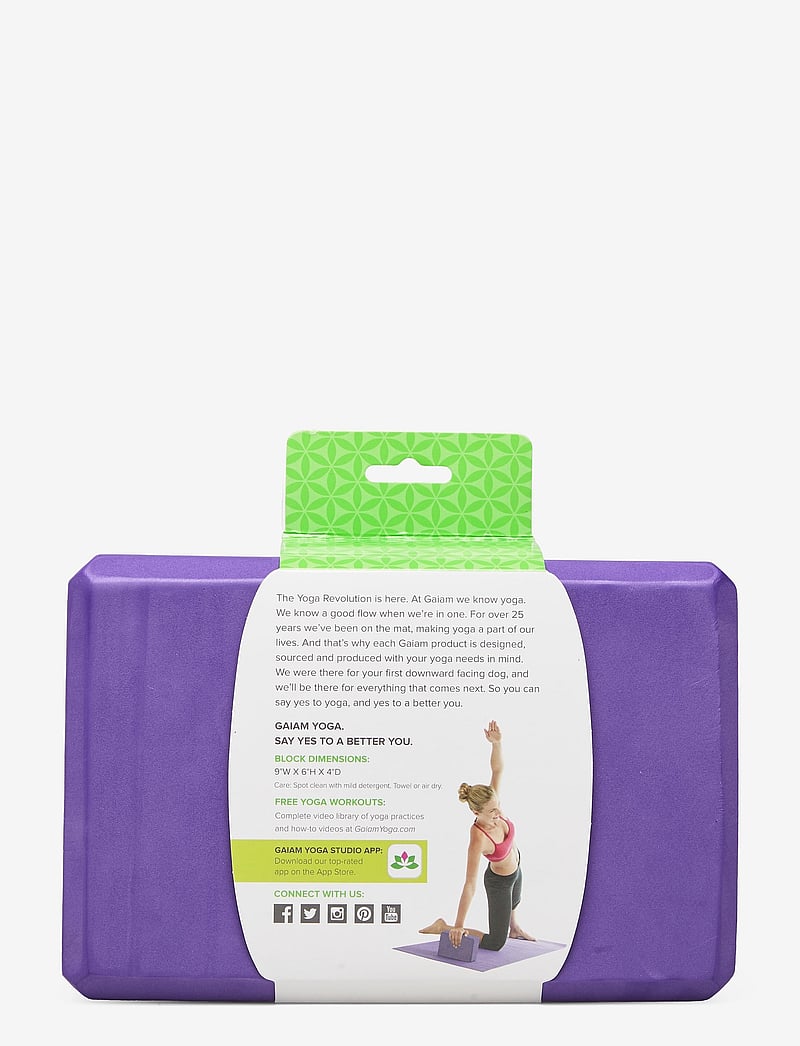 Gaiam - GAIAM PURPLE BLOCK - klocki i taśmy do jogi - purple - 2