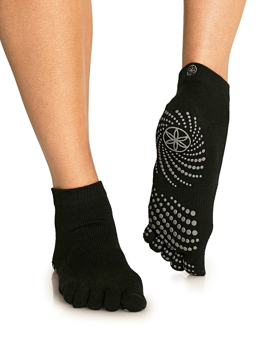 Gaiam - GAIAM GREY GRIPPY YOGA SOCKS - yogastrumpor - black - 2