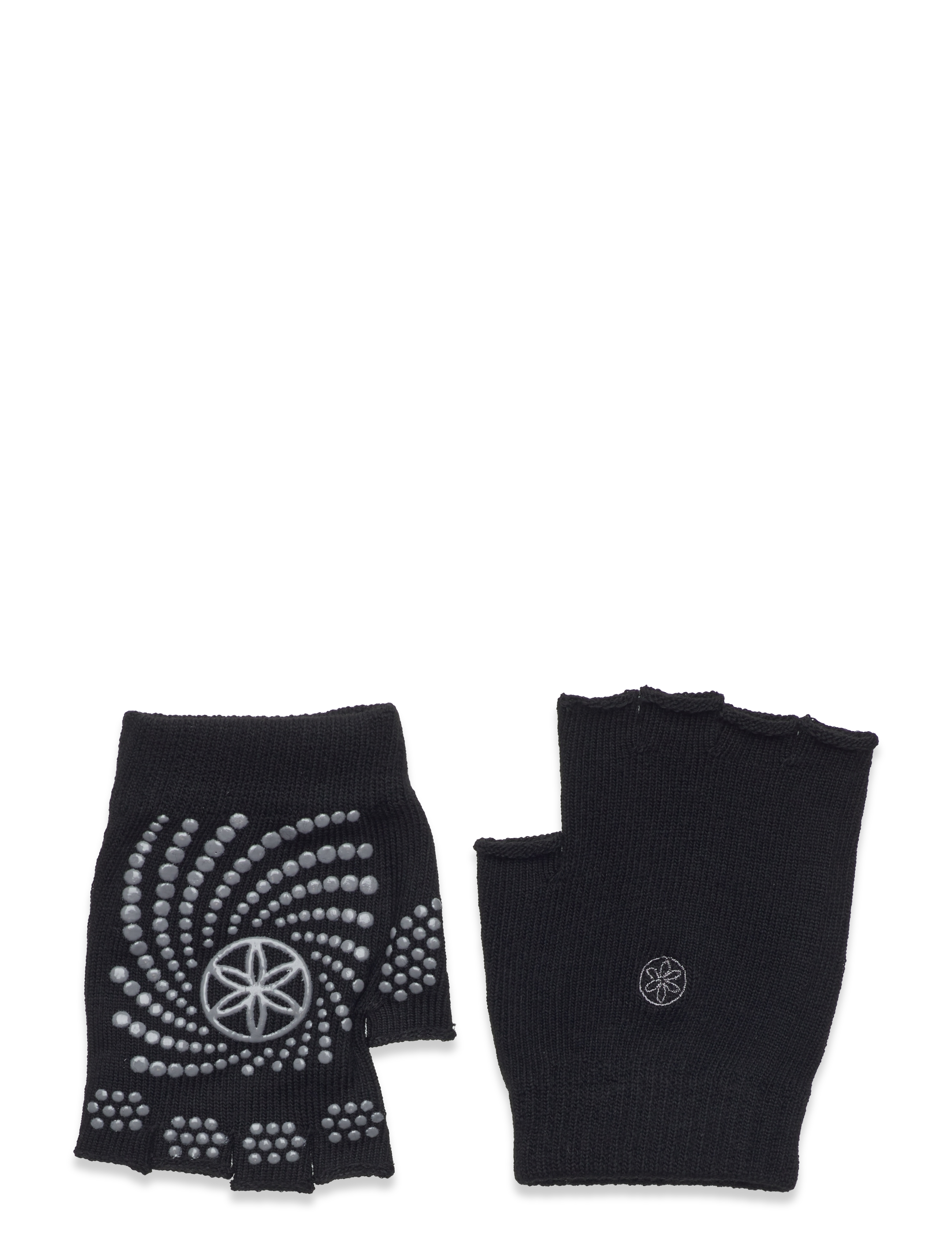 Gaiam Grey Grippy Yoga Gloves, Mænd, Yoga Handsker Med Greb, Sort, Str: ONE SIZE
