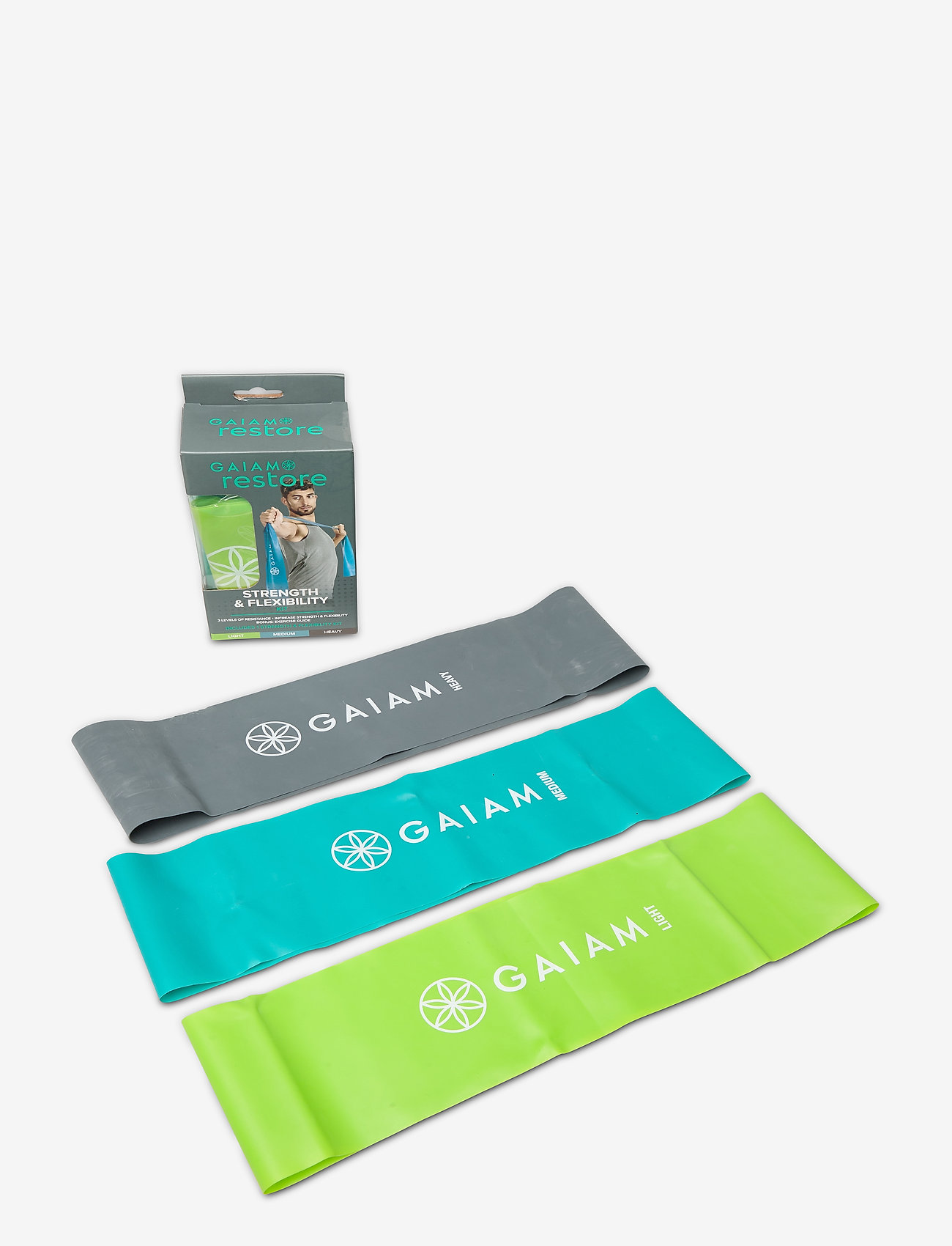 Gaiam FLAT BAND KIT - Trainingsbänder - MULTI / green