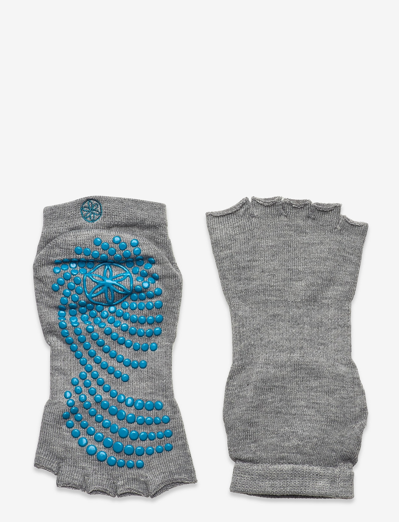 Gaiam - Heather/Grey Toeless Grippy Socks (Small/Medium) - heather/grey - 0