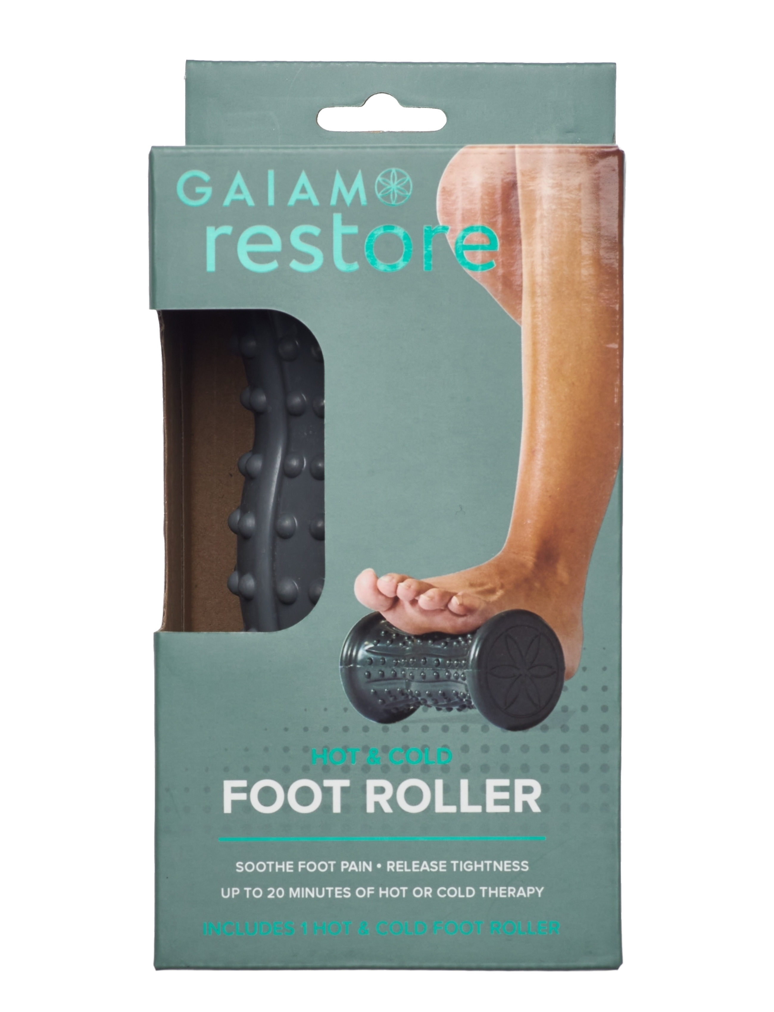 Gaiam - GAIAM RESTORE HOT & COLD FOOT ROLLER - grey - 1