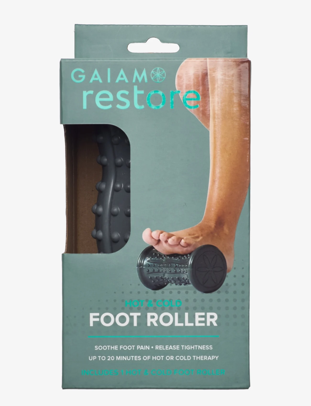 Gaiam - GAIAM RESTORE HOT & COLD FOOT ROLLER - masažo ritinėliai ir kamuoliukai - grey - 1