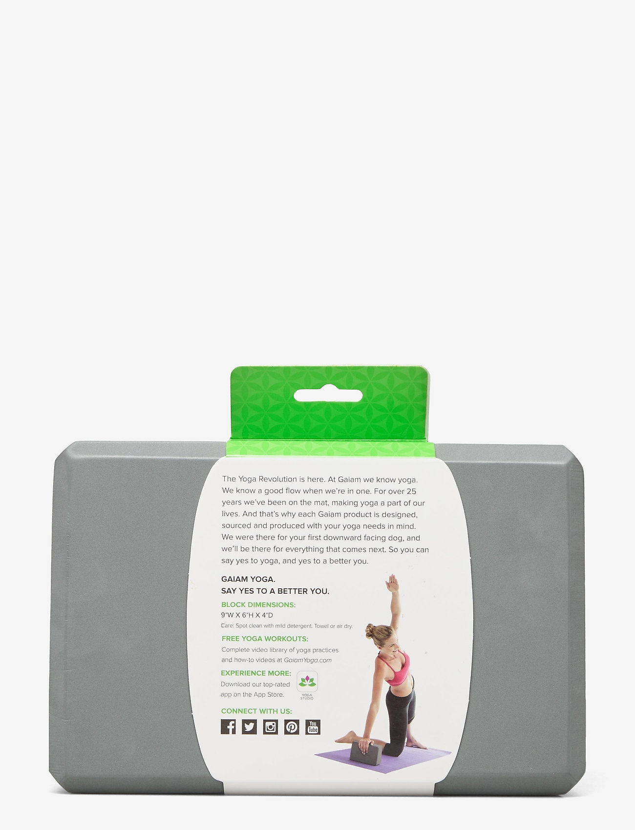 Gaiam - GAIAM STORM GREY BLOCK - klocki i taśmy do jogi - grey - 2