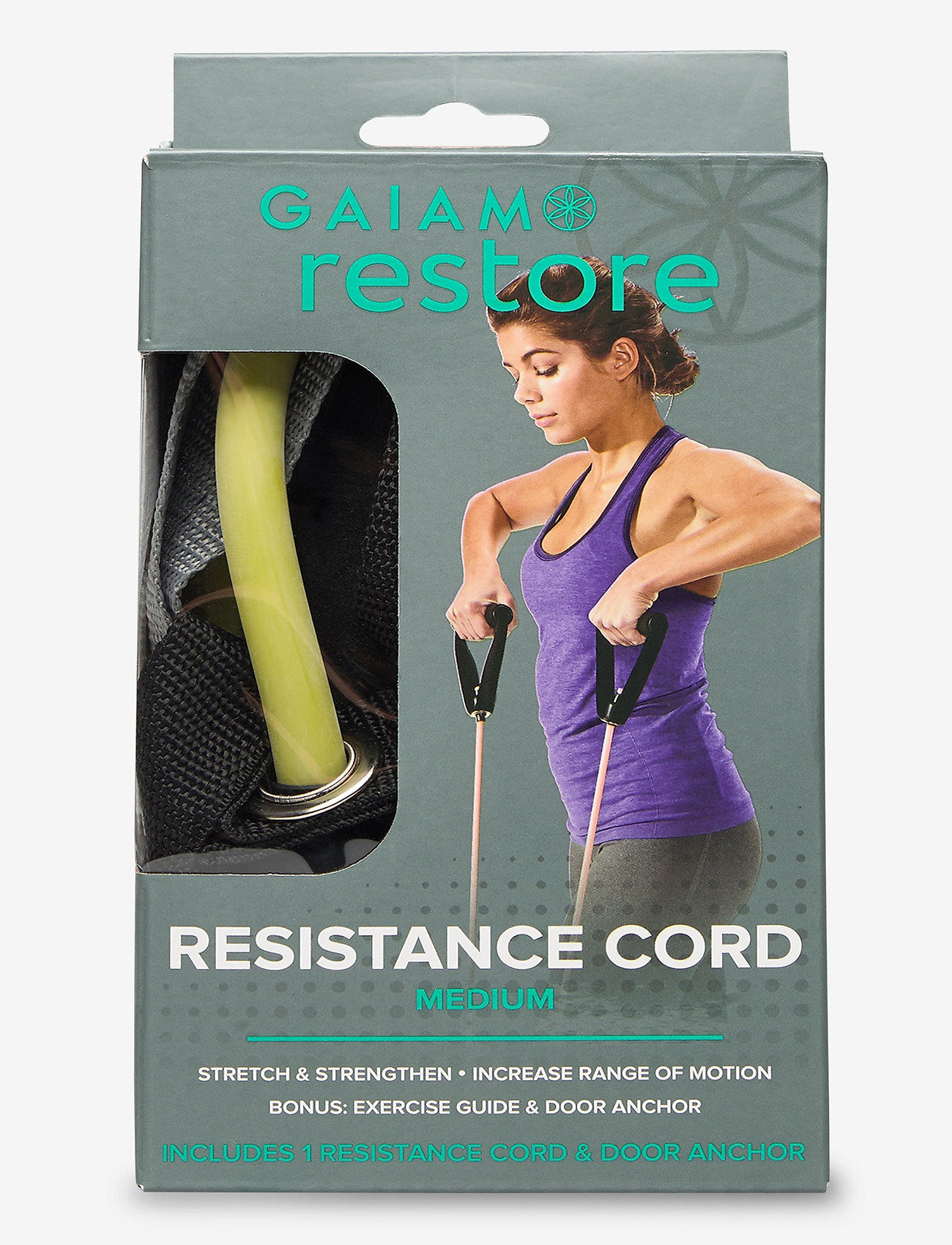 Gaiam - GAIAM RESTORE RESISTANCE CORD MEDIUM KIT - green - 1