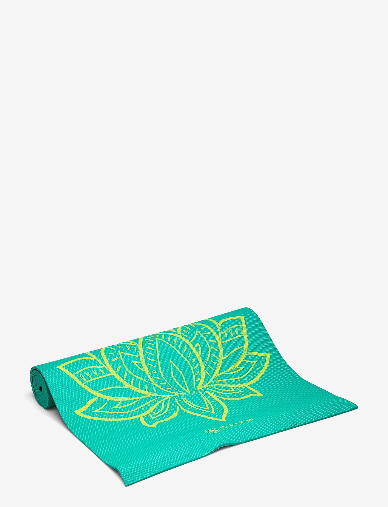 Gaiam - GAIAM TURQUOISE LOTUS YOGA MAT 6MM PREMIUM REVERSIBLE - turquoise, green - 0