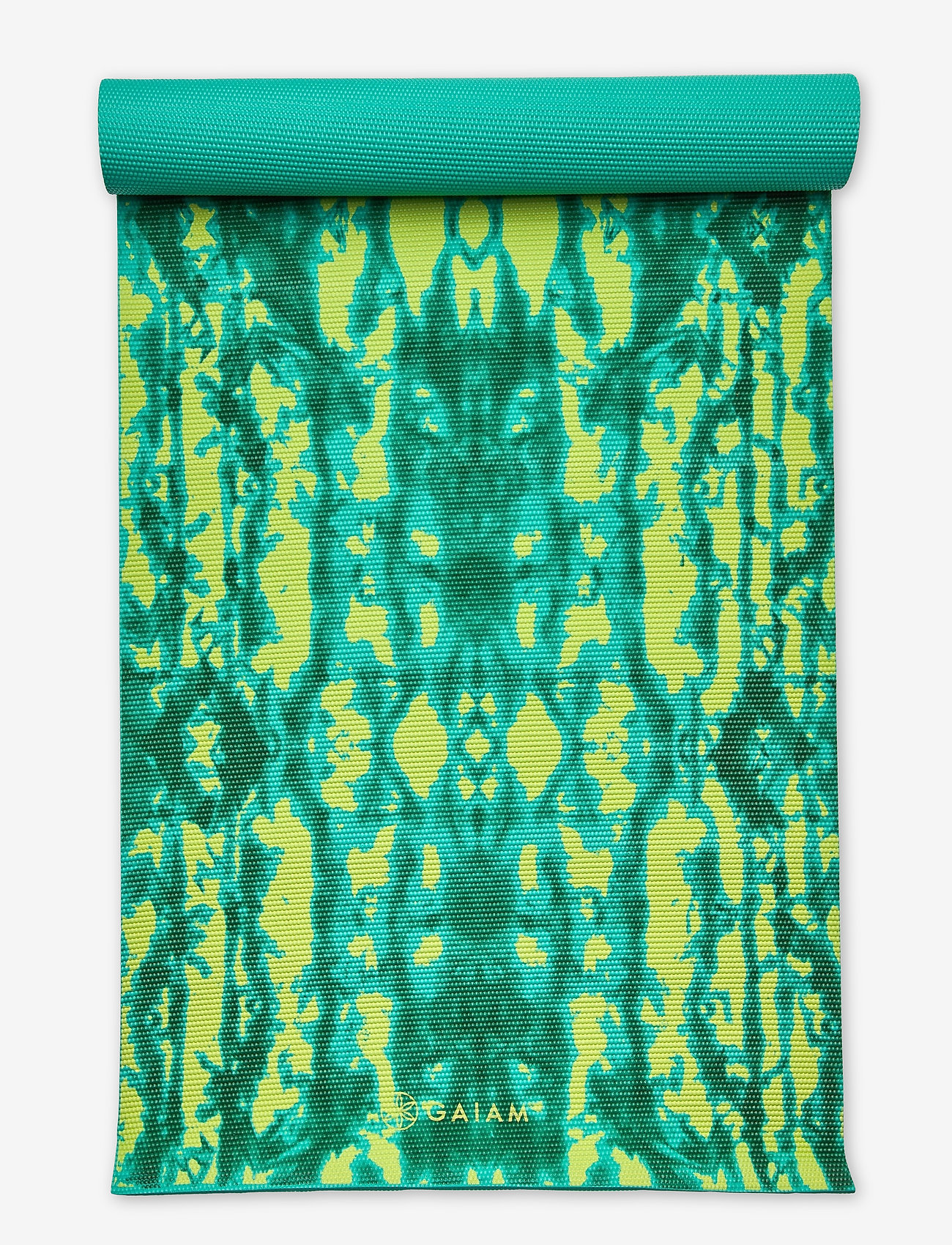 Gaiam - GAIAM TURQUOISE LOTUS YOGA MAT 6MM PREMIUM REVERSIBLE - turquoise, green - 2