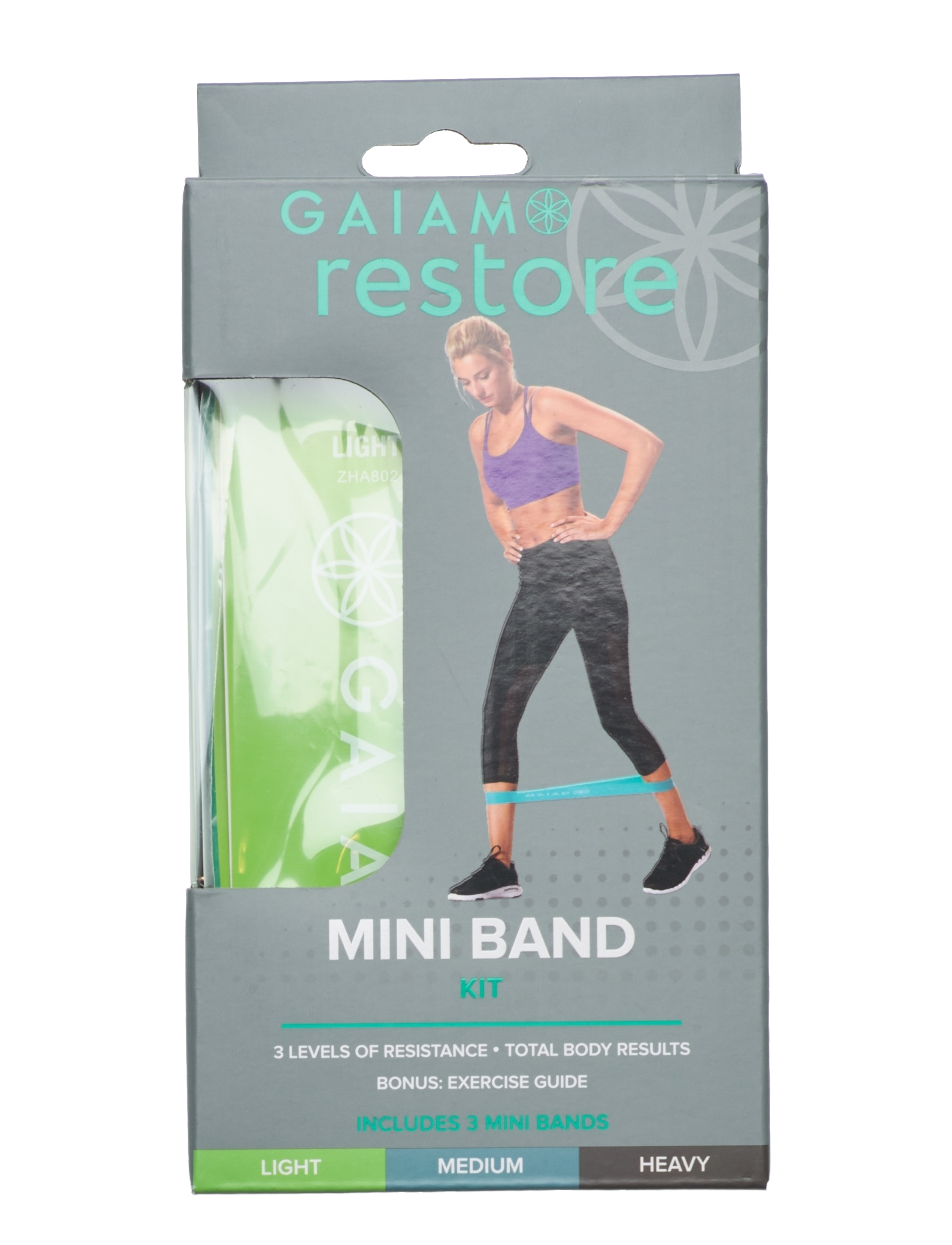 Gaiam - GAIAM RESTORE MINI BAND KIT 3-PACK - pretestības joslas - various - 1
