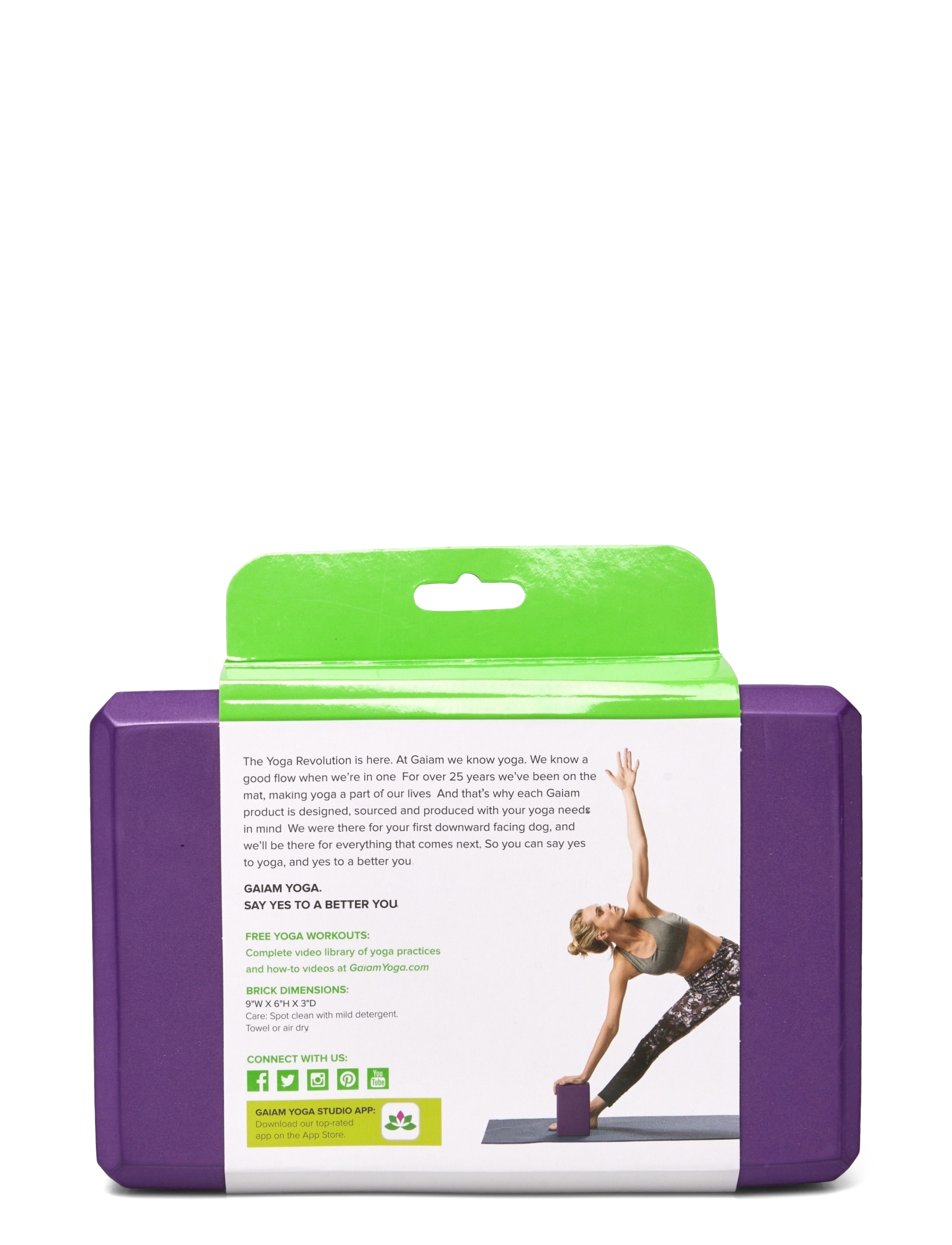 Gaiam - GAIAM Essentials Yoga Brick Purple - purple - 2