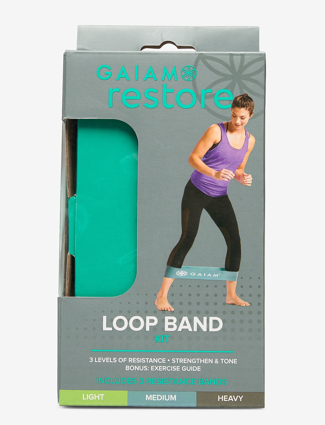 Gaiam - GAIAM RESTORE LOOP BAND KIT 3-PACK - green, blue, grey - 0