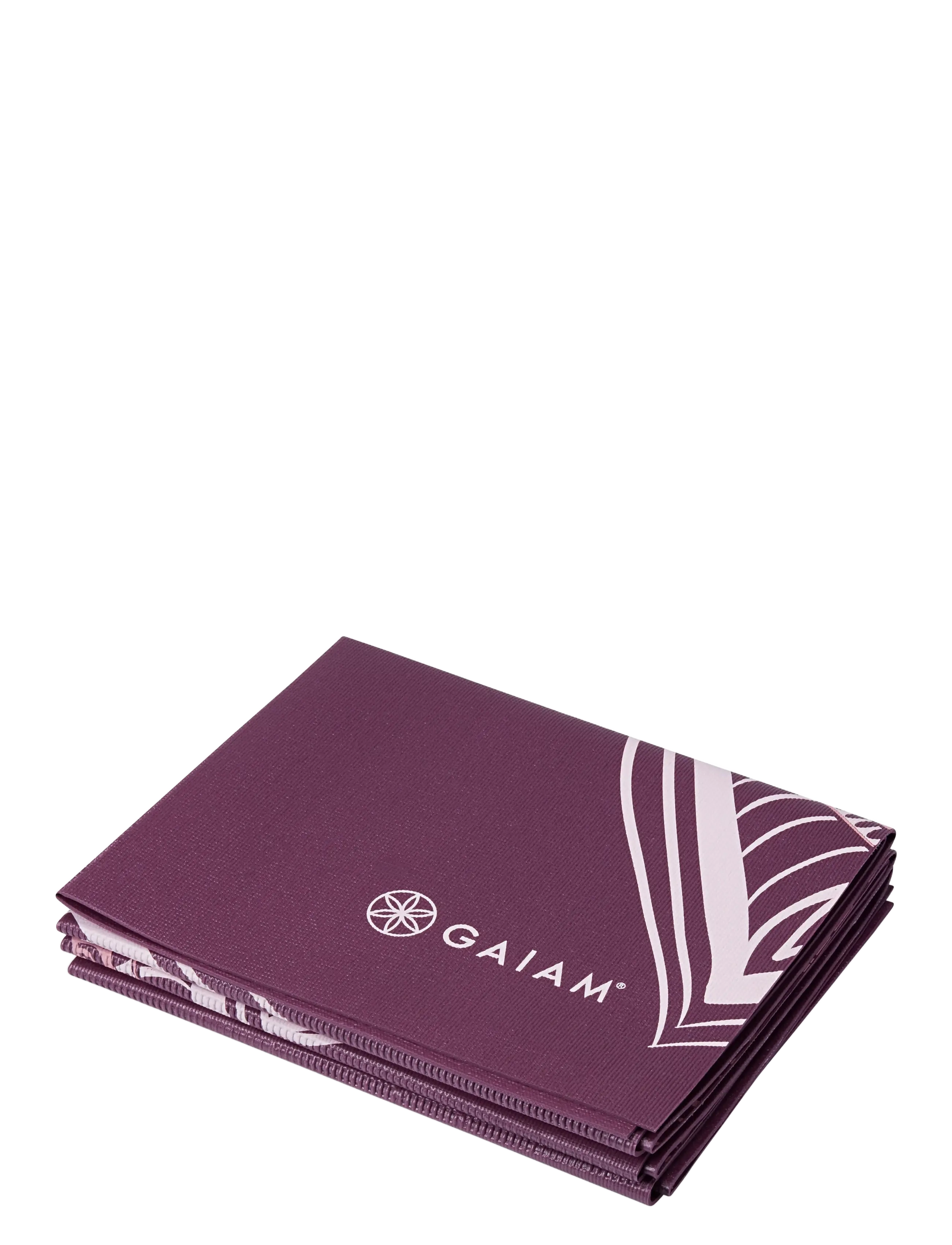 Gaiam CRANBERRY FOLDABLE YOGA MAT 2MM - Equipment - CRANBERRY / burgundy
