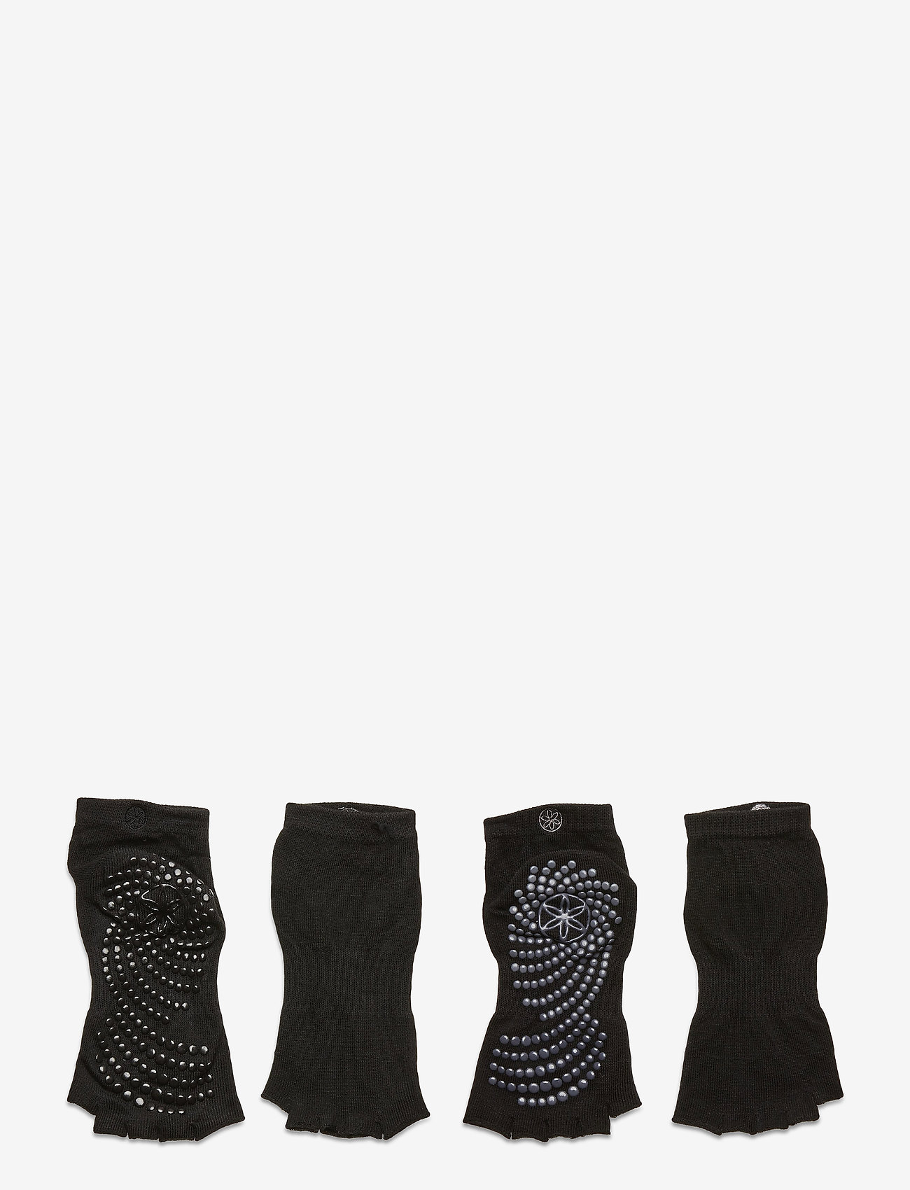 Gaiam - Toeless Grippy Socks Black 2PK - black/grey - 0