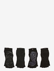 Toeless Grippy Socks Black 2PK - BLACK/GREY