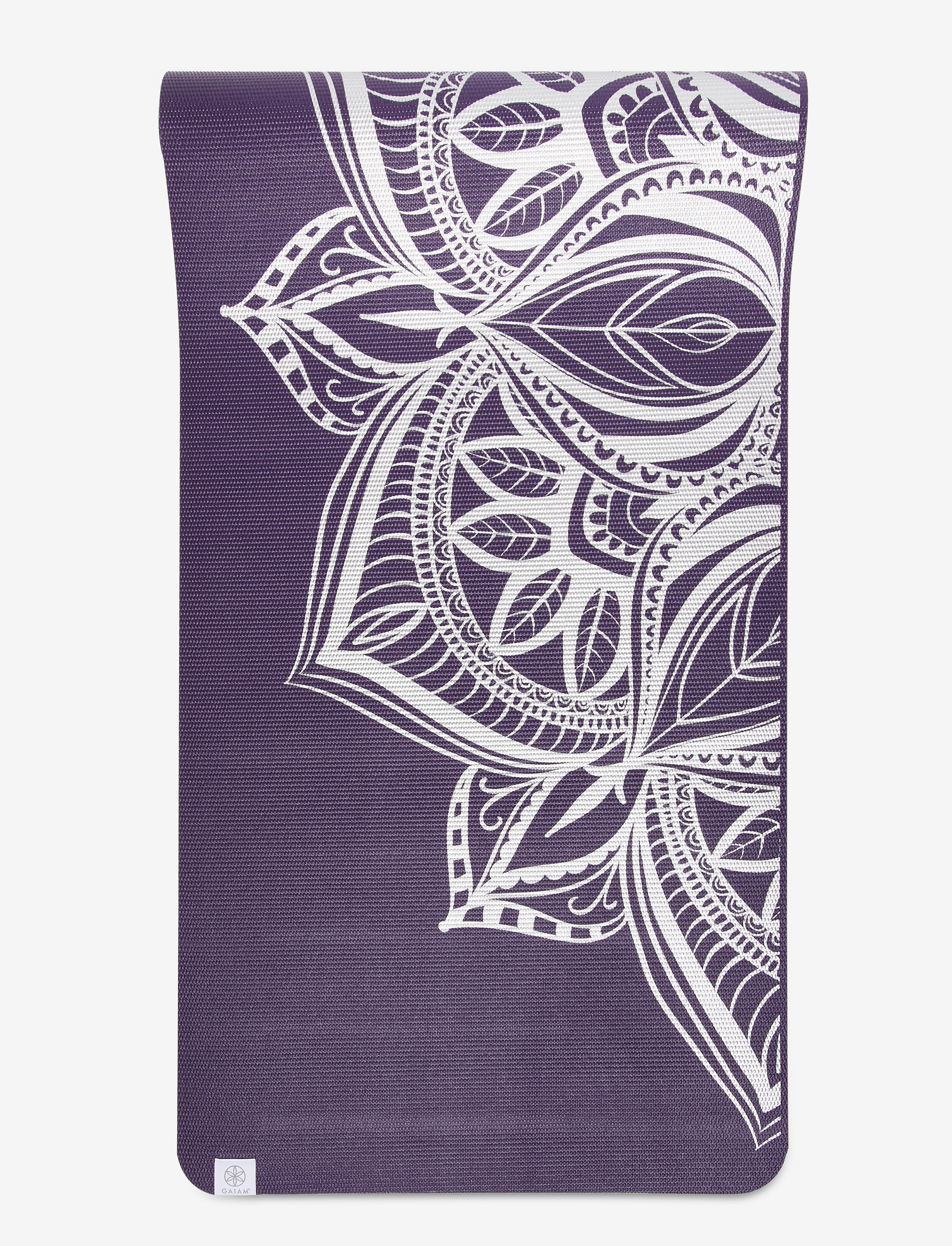 Gaiam - GAIAM AUBERGINE MEDALLION YOGA MAT 6MM PREMIUM METALLIC - purple - 3